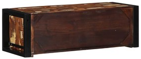 többszínű tömör újrahasznosított fa TV-szekrény 80x30x25 cm