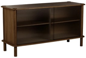 Barna tölgyfa tálalószekrény tolóajtóval 135x73,5x48 cm Italic – UMAGE