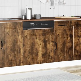 vidaXL mosogatógép panel Kalmar füstölt tölgy 60x1,5x67 cm