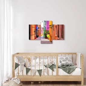 Színes olasz utca képe (90x60 cm)