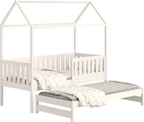 Nemos egyszintes gyerekágy, kihúzható - fehér / 90x200