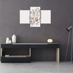 Kép - Line art arckezelés (90x60 cm)