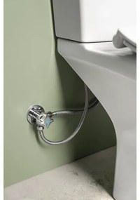 Sapho - kombinált WC kézi bidézuhannyal, hátsó kifolyással, kerámia/fehér