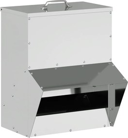 vidaXL Csirke etető Ezüst 20 x 25 x 35 cm Horganyzott acél