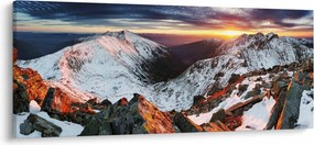 Kép - Téli hegyi panoráma (120x50 cm)