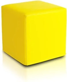 Babzsák Block kocka sárga ökobőr TiaHome