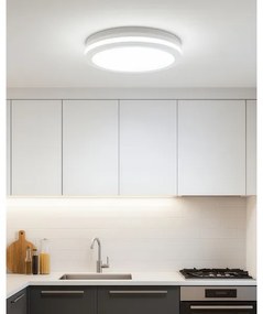 LED mennyezeti lámpa mozgásérzékelővel, 20W, 230V, 3000/4000/6500K, IP54, fehér