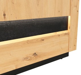 Komód Ostia KOM1D4S (kézműves tölgy + fekete tölgy) (LED világítással). 1025968