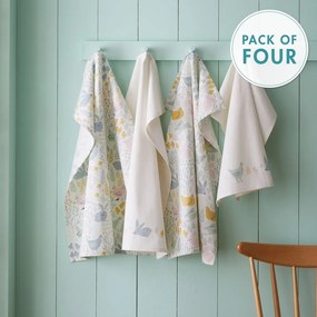 Pamut konyharuha szett 4 db-os 50x70 cm Cottage Friends – Catherine Lansfield