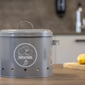 Burgonyatároló, sötétszürke, 5,94 literes