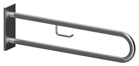 Rozsdamentes acél támasztó fogantyú 10×25 cm, ezüstszínű