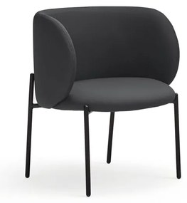 Fekete műbőr fotel Mogi - Teulat