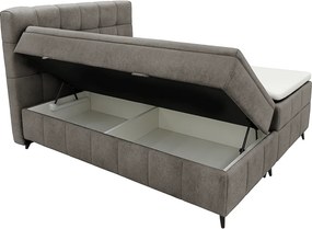 Boxspring ágy, 160x200, barnásszürke taupe, ALMA