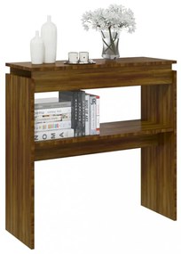 barna tölgy színű szerelt fa tálalóasztal 80 x 30 x 80 cm