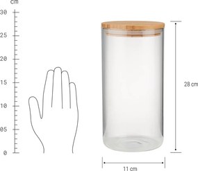 WOODLOCK üveg tároló, 2300 ml