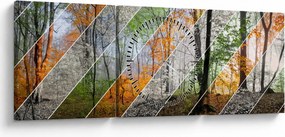 Kép - Változó évszakok (órával) (90x30 cm)