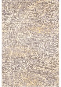 Bézs gyapjú szőnyeg 100x180 cm Koi – Agnella