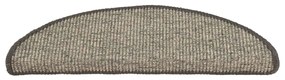 15 db bézs-szürke öntapadó lépcsőszőnyeg 56x17x3 cm