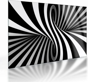 Absztrakt kép zebra csíkokkal (üvegen) (70x50 cm)