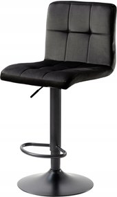 Hoker Bárszék Forgó Szék Állítható Fekete Velúr