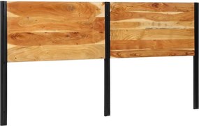 vidaXL tömör fa akác és vas fejtámla 200 cm
