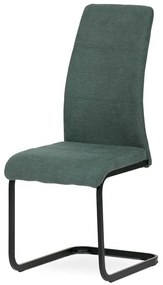 Szánkótalpas Étkezőszék Zöld Szövet Kárpitozással DCL-414