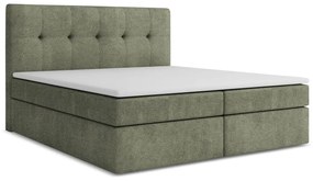 Zöld ágyneműtartós boxspring ágy 180x200 cm Palta – Makamii