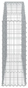 íves horganyzott vas gabion kosár 150x30x80/100 cm