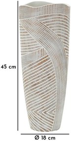 Váza gyanta fa ø 18x45cm