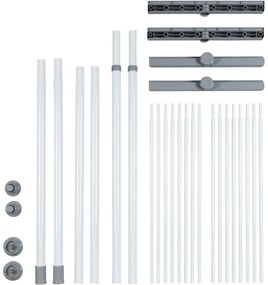 Fehér fém fürdőszobai polcos állvány 120x300 cm Herkules – Wenko