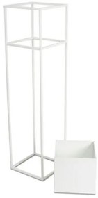 Virágállvány 90x24 cm fehér