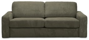 Khaki kordbársony kinyitható kanapé 195 cm Nona – Makamii