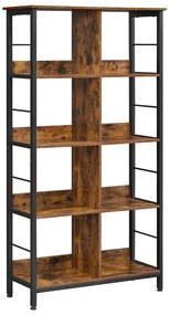 NAVARO könyvszekrény barna/fekete