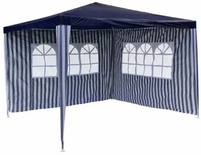 GARTHEN Kerti sátor kék 3 x 3 m + 2 oldalfal