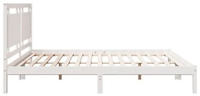 fehér tömör fa extra hosszú ágykeret matrac nélkül 180 x 220 cm