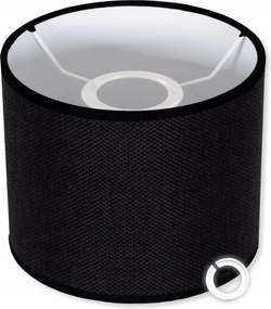 Stílusos fekete lenvászon lámpaernyő Lengyel minőség 22 cm lámpabúra csillár e14 e27