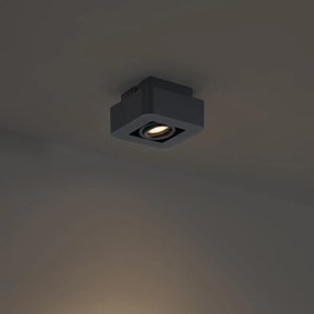 Lekerekített felületre szerelhető spotlámpa fekete, forgatható és dönthető - Dox