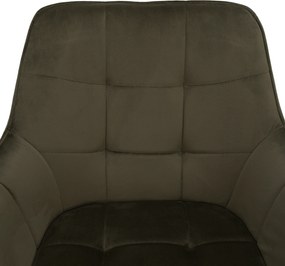 Design fotel, zöld Velvet/fekete, PETIN