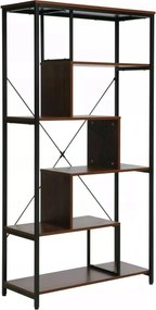 Könyvespolc oszlop szekrény Net A sötét dió/fekete Sig