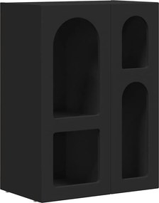 vidaXL Széf Fekete 59 x 35 x 80.5 cm Faanyag