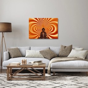 Egy szobrocska képe (üvegen) (70x50 cm)