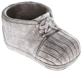 Tiszteletteljes dekoráció Beton virágcserép Cipő, 20 x 10,5 x 11 cm