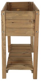 Fából készült magaságyás, barna, 78 x 40 cm