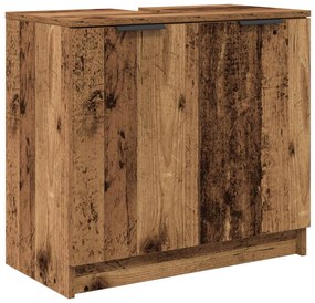 vidaXL Fürdőszoba bútor szett fiókkal polcokkal 5 pcs Öreg fa Faanyag