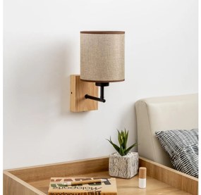 Brilagi - Fali lámpa NUBILA WOOD 1xE27/25W/230V tölgy/barna BG1561+BG1583
