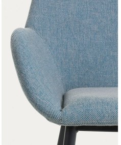 Kék kárpitozott étkezőfotel Konna – Kave Home