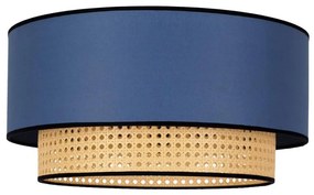 Duolla - Mennyezeti lámpa BOHO 1xE27/15W/230V átm. 45 cm kék/rattan