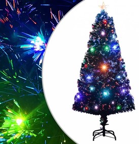 Optikai szálas műkarácsonyfa talppal/led fénnyel 120 cm