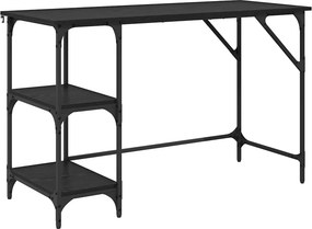 vidaXL Asztal Fekete tölgy 120 x 50 x 75 cm Faanyag