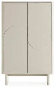 Krémszínű szekrény 80x130x40 cm Solei – MOME